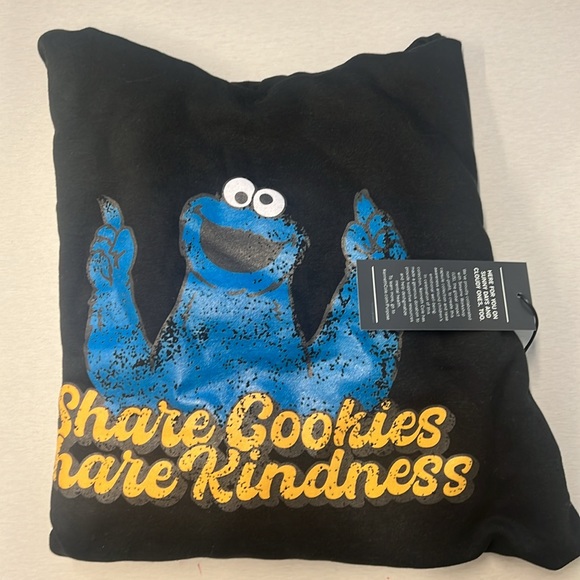 KENNETH COLE X SESAME STREET ADULT COOKIE MONSTER ORGANIC HOODIE - Picture 2 of 2